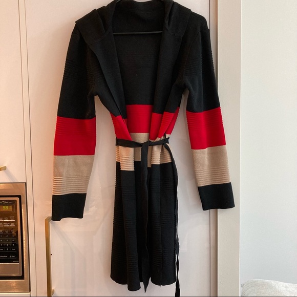 🧥Unbranded color block belted cardigan 🧥 - Picture 1 of 6